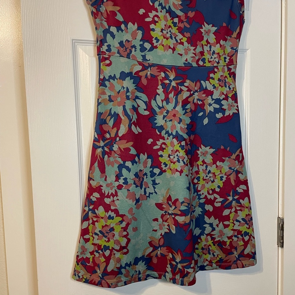 REI sleeveless v neck abstract floral fit & flare dress sz S - Picture 10 of 12
